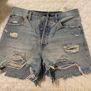 Abercrombie High Rise Denim Shorts